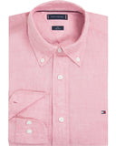 TOMMY HILFIGER MW0MW36887_TOJ IC PIGMENT DYED LINEN RF SHIRT - Romantic Pink