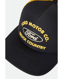 BRIXTON FORD BUILT TOUGH 11967 MP TRUCKER HAT - BURNT RUBBER/EMPIRE YELLOW