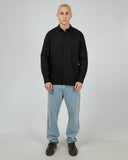 SILENT THEORY 40X0172 Long Sleeve Linen Shirt II - Black