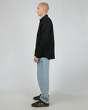 SILENT THEORY 40X0172 Long Sleeve Linen Shirt II - Black