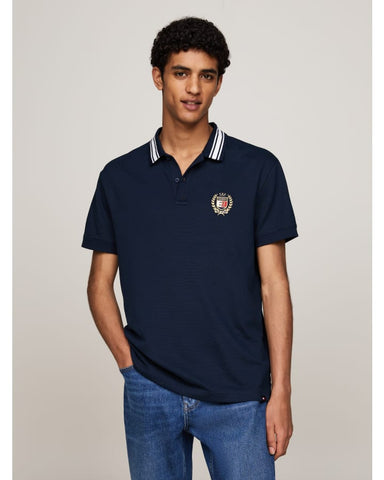 TOMMY HILFIGER DM0DM19624_YBH Regular Varsity Polo - Dark Night Navy