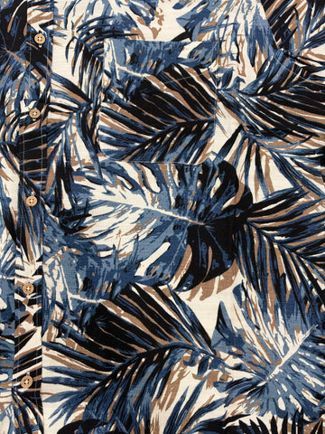 Cipollini 3715 S/S Bamboo Palm Leaves Print Shirt