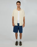 SILENT THEORY 40X0185 LINEN SS SHIRT - Natural