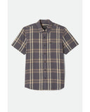 BRIXTON CHARTER LINEN BLEND S/S SHIRT 01441 - Char/Beige Plaid