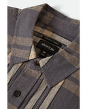 BRIXTON CHARTER LINEN BLEND S/S SHIRT 01441 - Char/Beige Plaid
