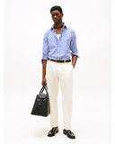 TOMMY HILFIGER MW0MW39159_0A5 Th Flex Regular Fit Stripe Shirt - Wedge Blue/OpWht