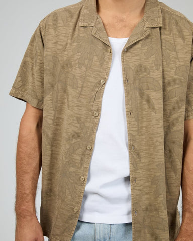 SILENT THEORY 4069046 Foliage S/S Shirt - Brown