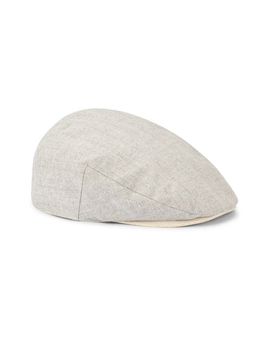 AVENEL Manhattan Linen-blend Flat Cap
