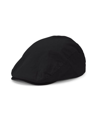 AVENEL Floyd Linen-blend Flat Cap - Black