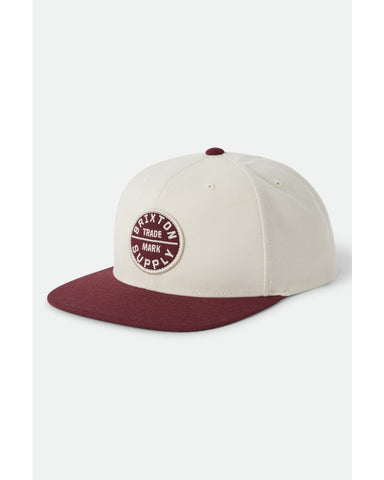 BRIXTON Oath III Snapback - Whitecap/Dark Brick