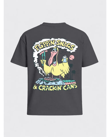 Silent Theory Snags and Cans Tee - Charcoal