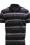 Back Bay G680107 Mercerized Cotton Stripe Polo- Black