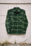 BRIXTON Bowery Heavy Weight LS Flannel - Cypress Green/Black