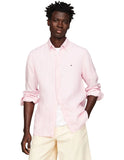 TOMMY HILFIGER MW0MW36887_TOJ IC PIGMENT DYED LINEN RF SHIRT - Romantic Pink