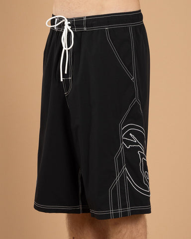Rusty Tombstone Hybrid Waist Board Shorts - Black