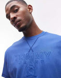 TOMMY JEANS DM0DM20805_C6E Relaxed Tonal Crest Tee - Tempo Blue