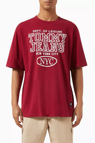 TOMMY JEANS Prep Explorer Oversized Tee - Red Carpet