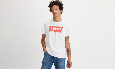 LEVI'S® 22491-1459 CLASSIC GRAPHIC TEE - Warped Bw White+