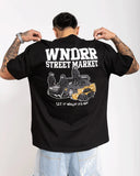 WNDRR Street Market Box Fit Tee - Black