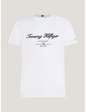 TOMMY HILFIGER 33691 Script Logo Tee - White