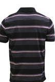 Back Bay G680107 Mercerized Cotton Stripe Polo- Black