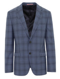 DANIEL HECHTER 3DH717-12 Parker Edward Blue Checked Suit