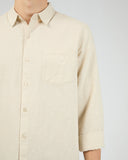 SILENT THEORY 40X0172 Long Sleeve Linen Shirt II - Natural