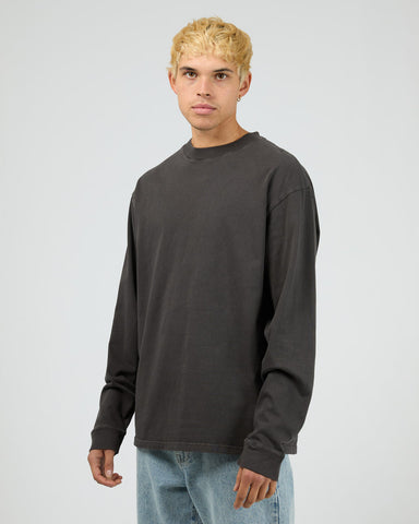 SILENTY THEORY Heavyweight Long Sleeve Tee - Coal