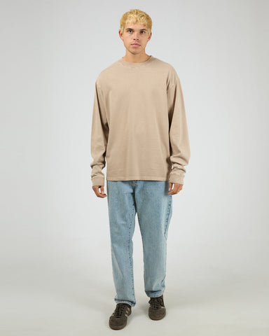 SILENTY THEORY Heavyweight Long Sleeve Tee - Tan