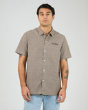ST GOLIATH Steps Check Short Sleeve Shirt - Brown