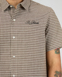 ST GOLIATH Steps Check Short Sleeve Shirt - Brown