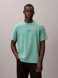 CALVIN KLEIN Acid Wash Logo Graphic Tee - Wild Green