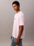 CALVIN KLEIN Round Logo Graphic Relaxed T-Shirt - Tender Touch