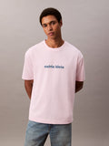 CALVIN KLEIN Round Logo Graphic Relaxed T-Shirt - Tender Touch