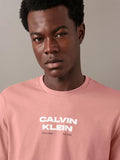 CALVIN KLEIN Block Logo Graphic Classic Tee - Light Mahogany
