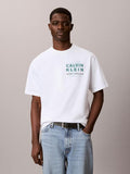 CALVIN KLEIN Leaf Logo Graphic Relaxed Tee - Bright White