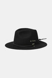 BRIXTON Wesley Weather Guard Packable Fedora - Black/Black