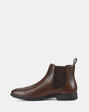 HUSH PUPPIES Cambridge EEE Extra Wide Leather Boot - Chestnut