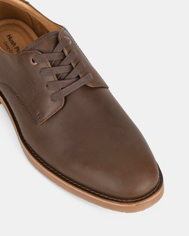 HUSH PUPPIES GOBI Leather Lace Up Shoe - Tan