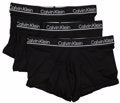 CALVIN KLEIN Micro Plus Stretch 3 Pack Low Rise Trunks - Black