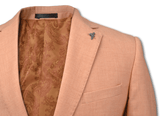 VARCE Matteo Notch Lapel Wool Blend Stretch Jacket - Tangerine