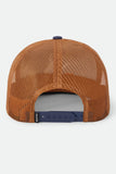 BRIXTON Barren Trucker - Navy/Brown Sugar