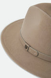 BRIXTON Messer Fedora Hat - Timeless Taupe