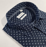 BACK BAY G580208 Bamboo Geo L/S Shirt - Navy