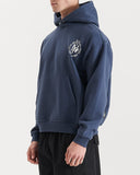 NENA AND PADADENA Spatial Heavy Box Fit Hooded Sweater - Navy