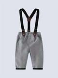 E-MALE 5 Piece Boys Clothing Set - Grey Herringbone/Blue Check