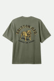 BRIXTON Bauer Heavyweight Relaxed Tee - Olive Surplus Classic Wash