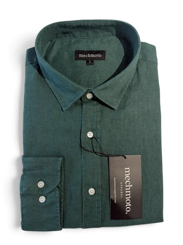 MECHMOTO 2602LS106 L/s Linen Shirt - Forrest
