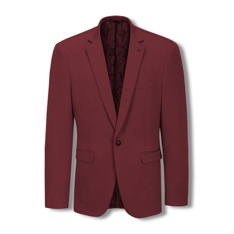 SCUZZATTI Isaac 269 Stretch Jersey Sports Jacket - Burgundy