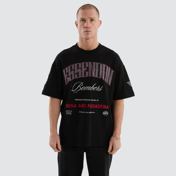 NXP x AFL Essendon Game-On Loopback Tee Jet Black